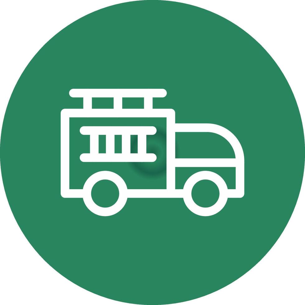 Firefighter Truck Creative Icon Design vector