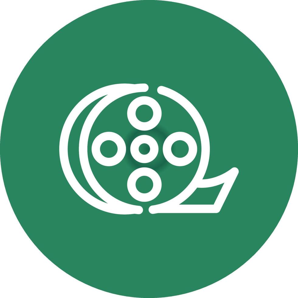 Film Roll Creative Icon Design vector