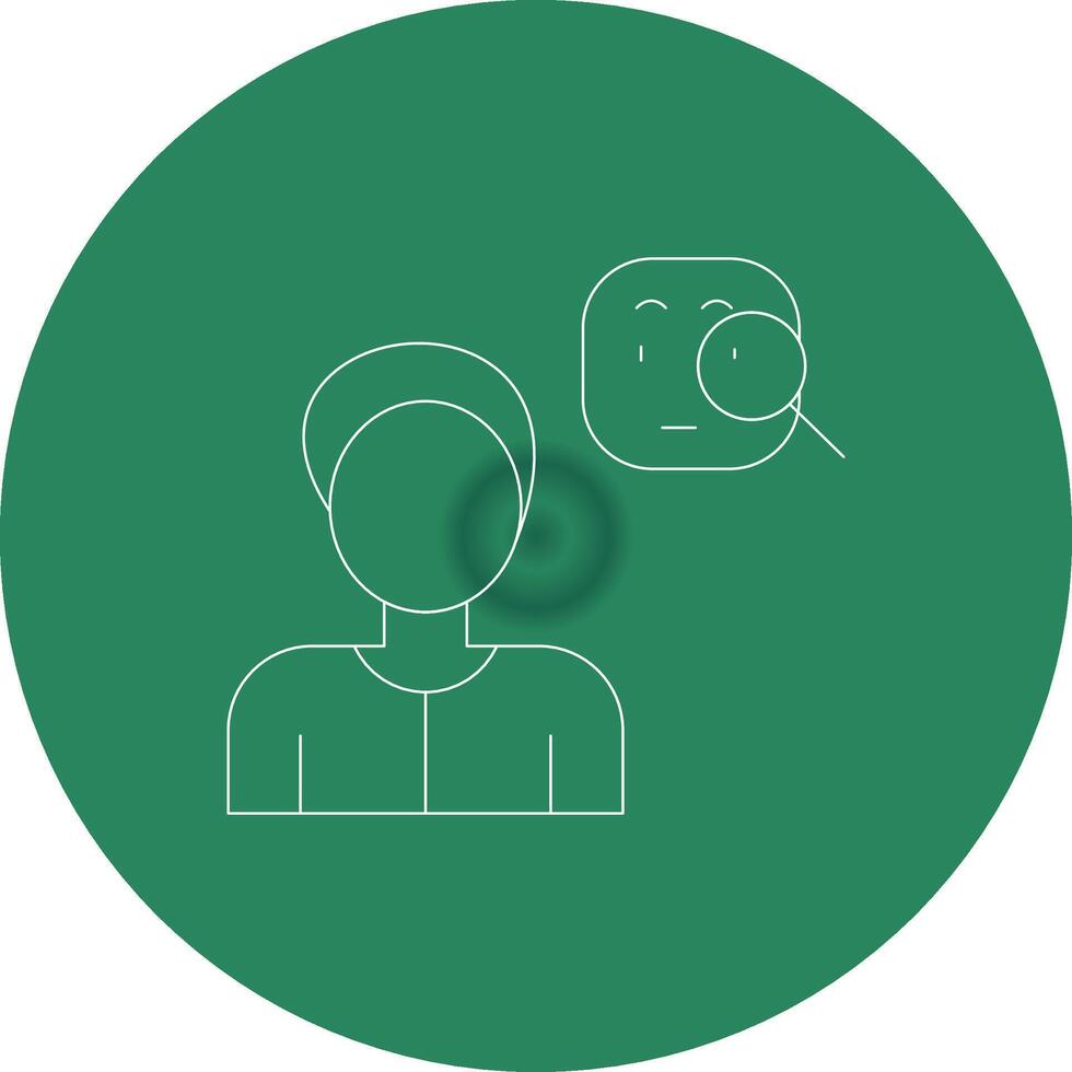 Suspicious Creative Icon Design vector