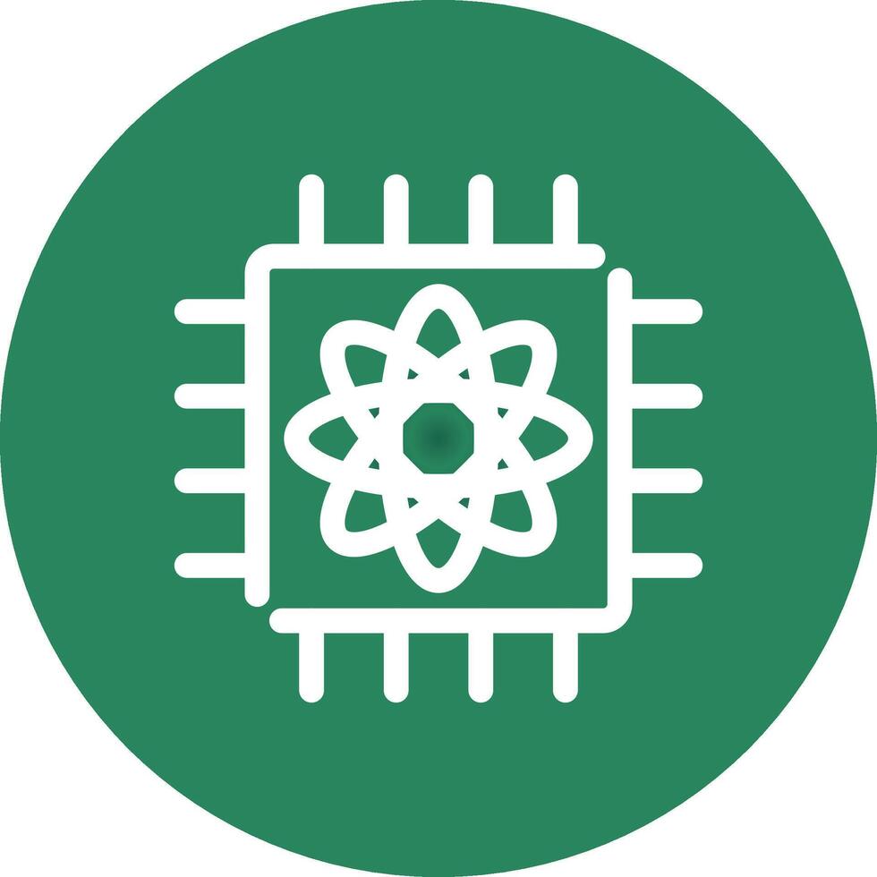 Quantum Computer Creative Icon Design vector
