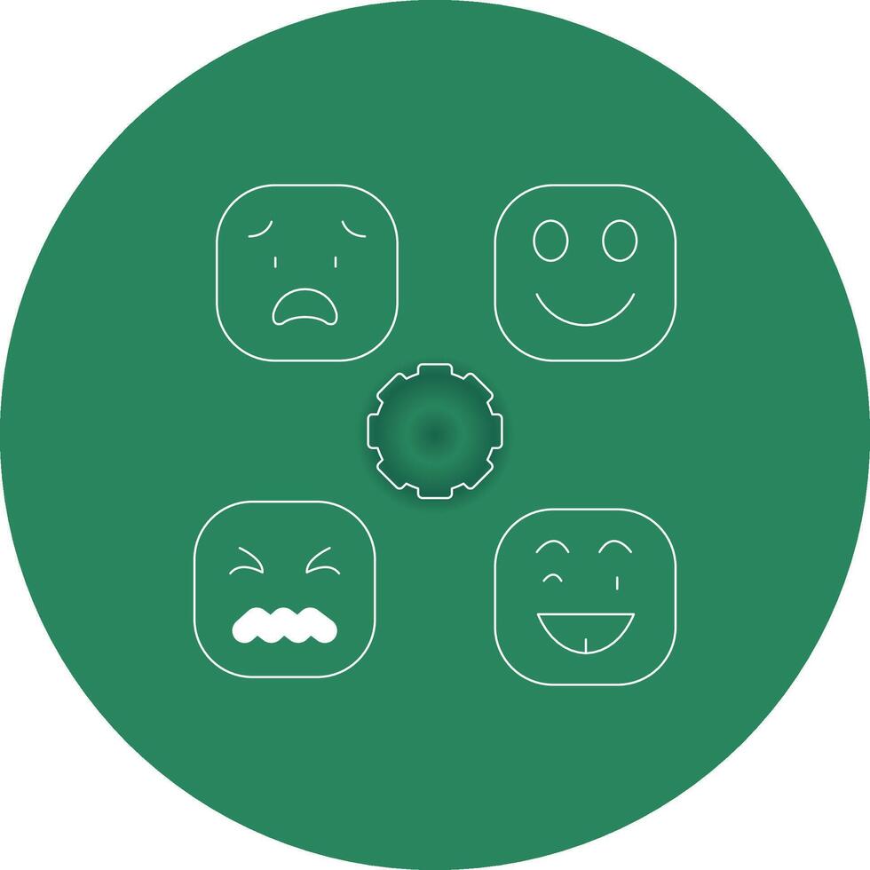 Perceiving Emotions Creative Icon Design vector