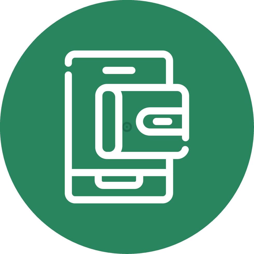 Mobile Wallet Creative Icon Design vector