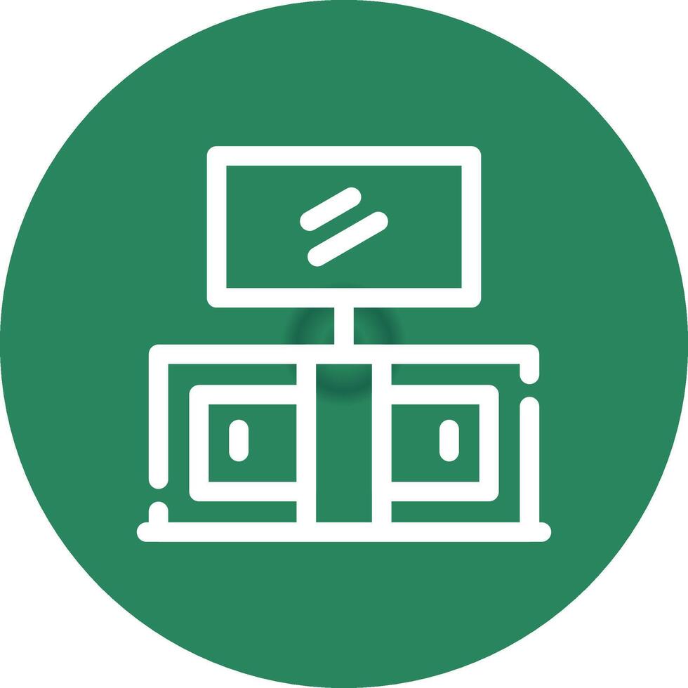 Tv Stand Creative Icon Design vector