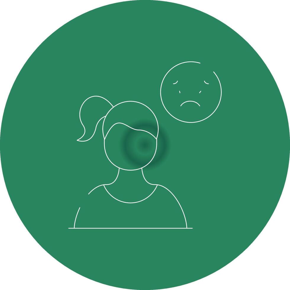Afraid Creative Icon Design vector