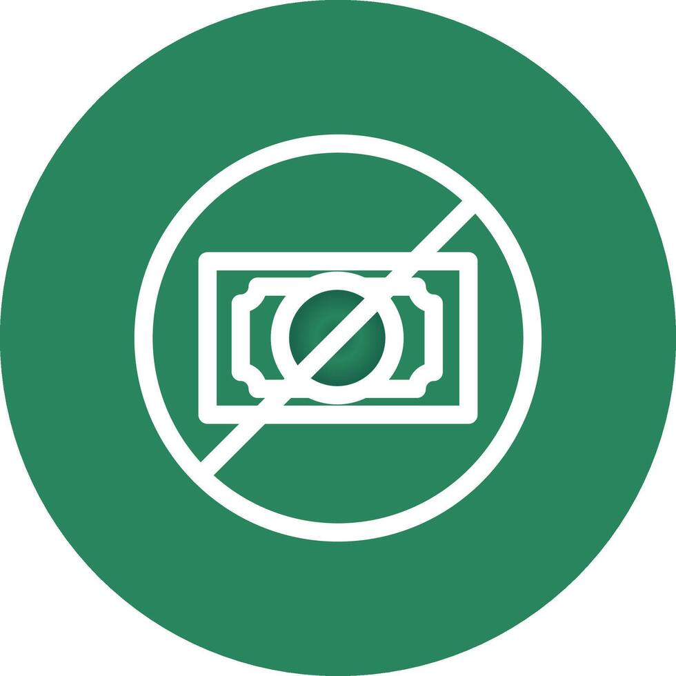 No Money Creative Icon Design vector