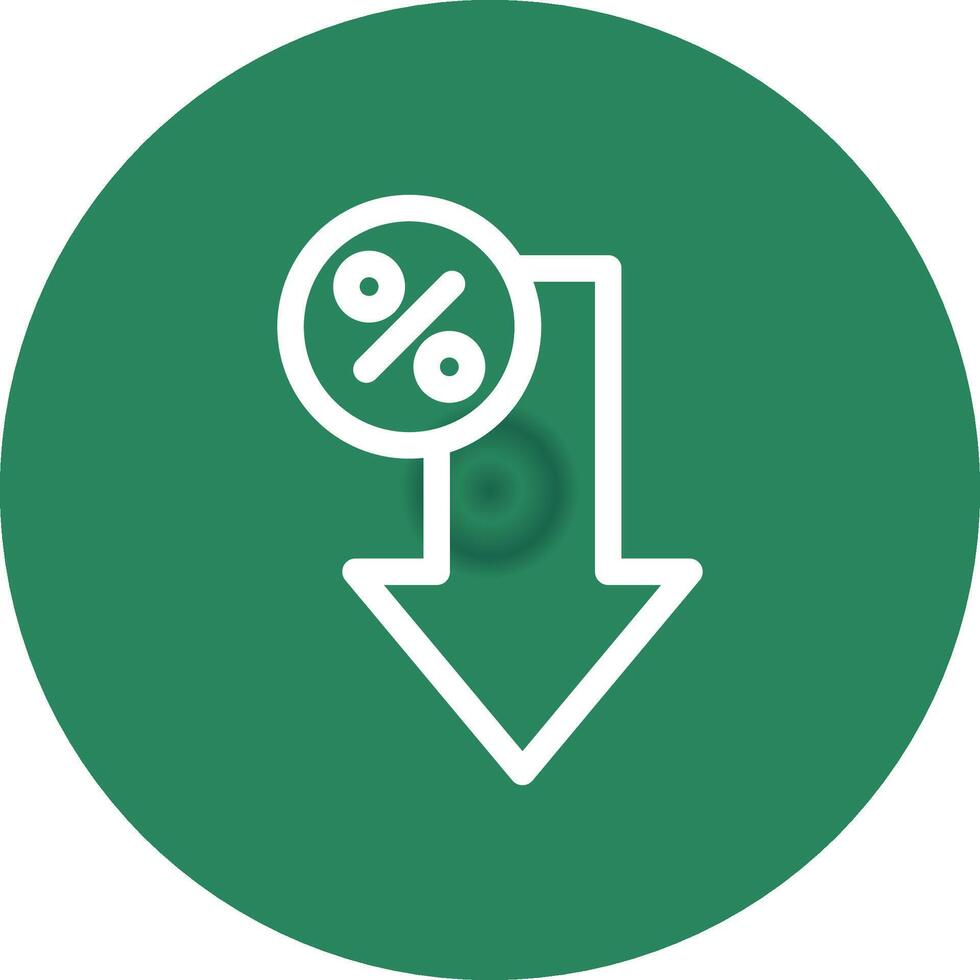 Decrease Creative Icon Design vector