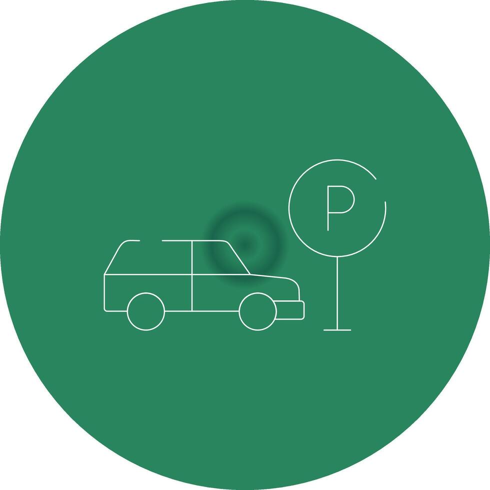 Taxi Parking Creative Icon Design vector