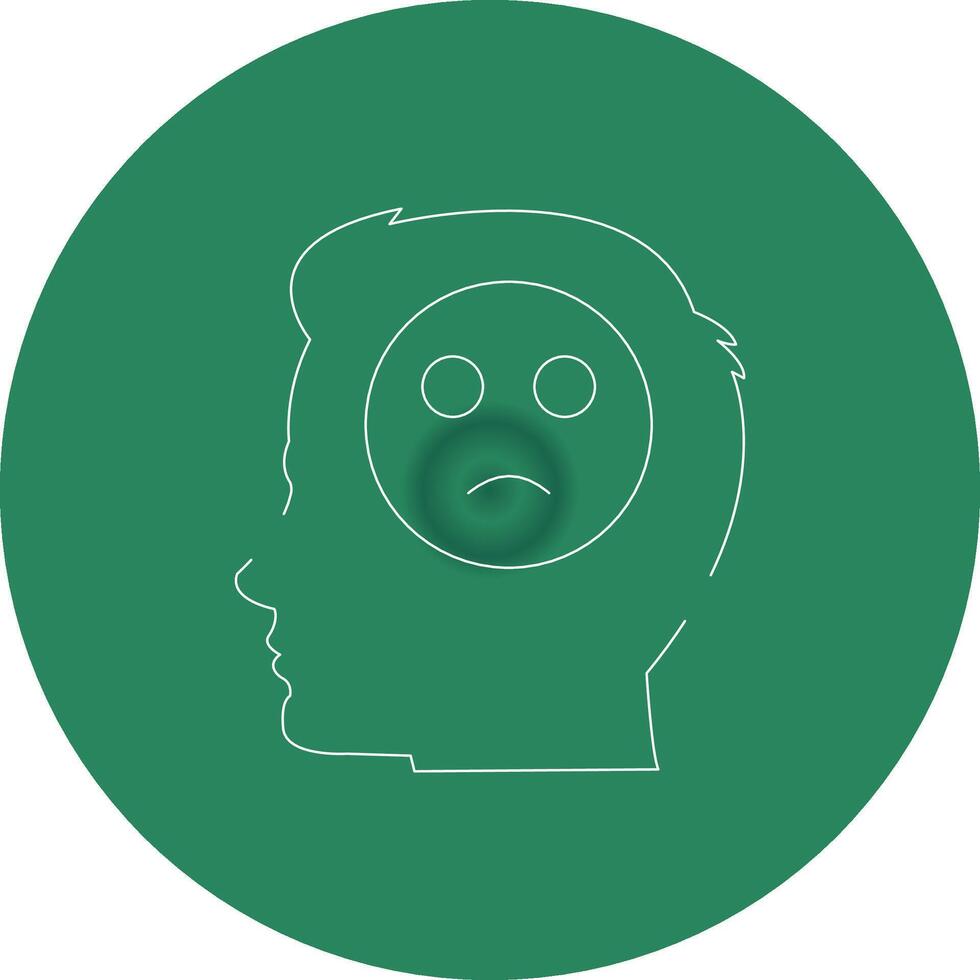 Emotions Sad Creative Icon Design vector