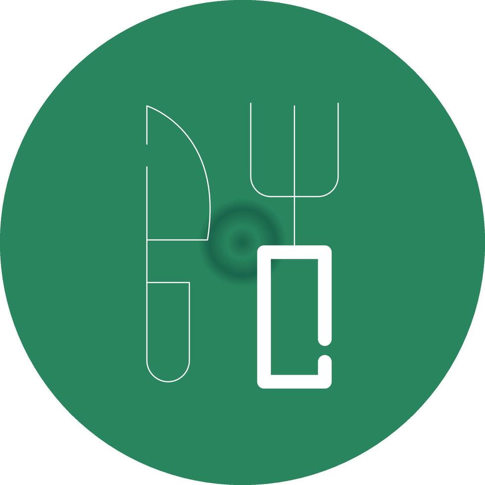 Fork and Knife Creative Icon Design vector