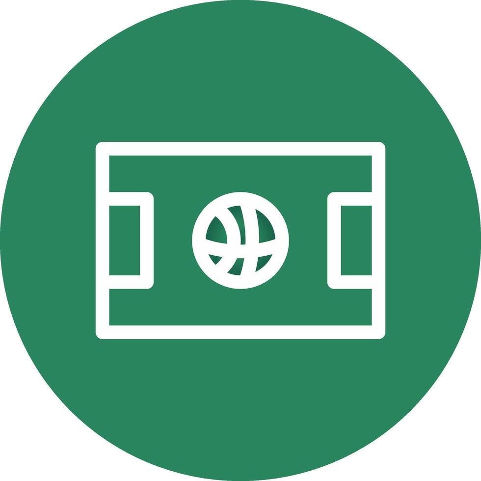 diseño de icono creativo de cancha de baloncesto vector