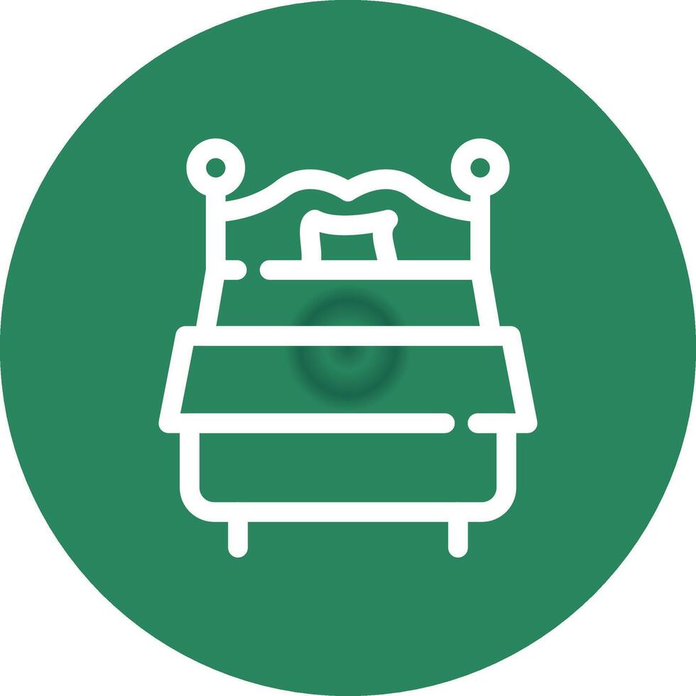 Double Bed Creative Icon Design vector