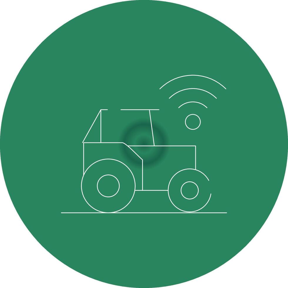 Smart Tractor Creative Icon Design vector