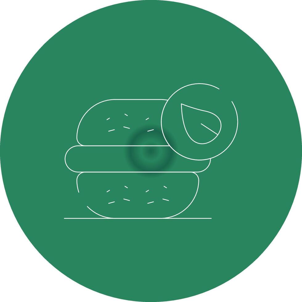 Vegan Burger Creative Icon Design vector