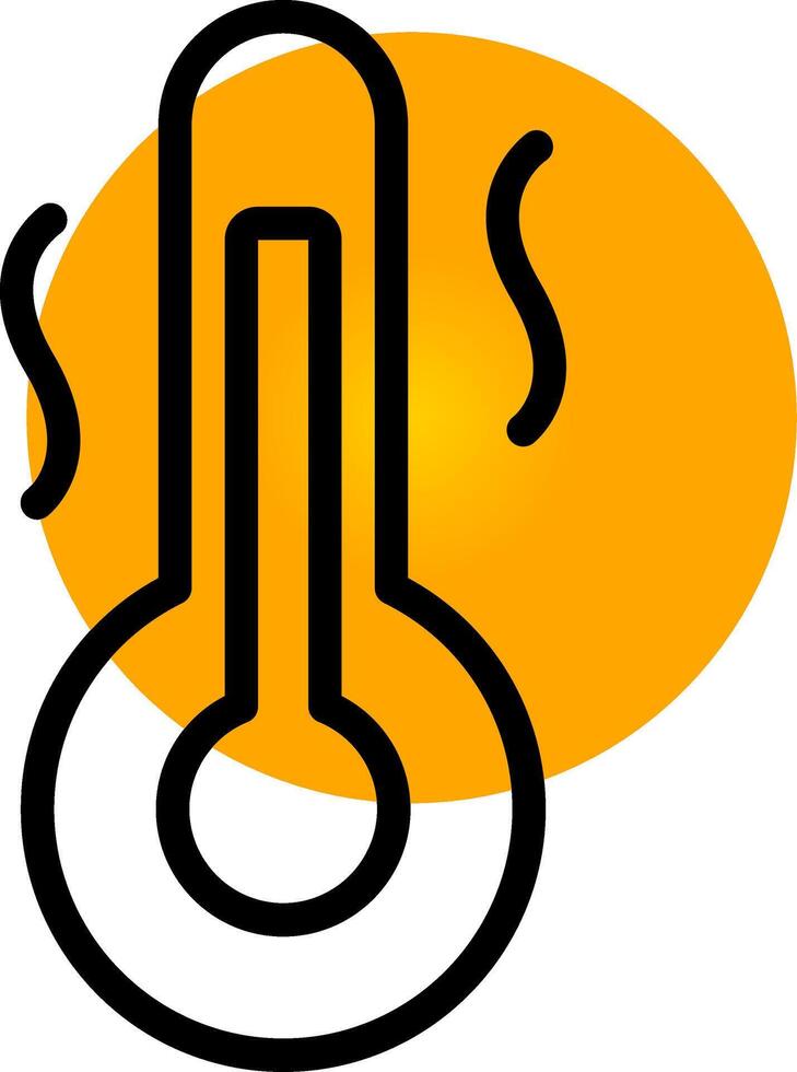 Hot Temperature Creative Icon Design vector