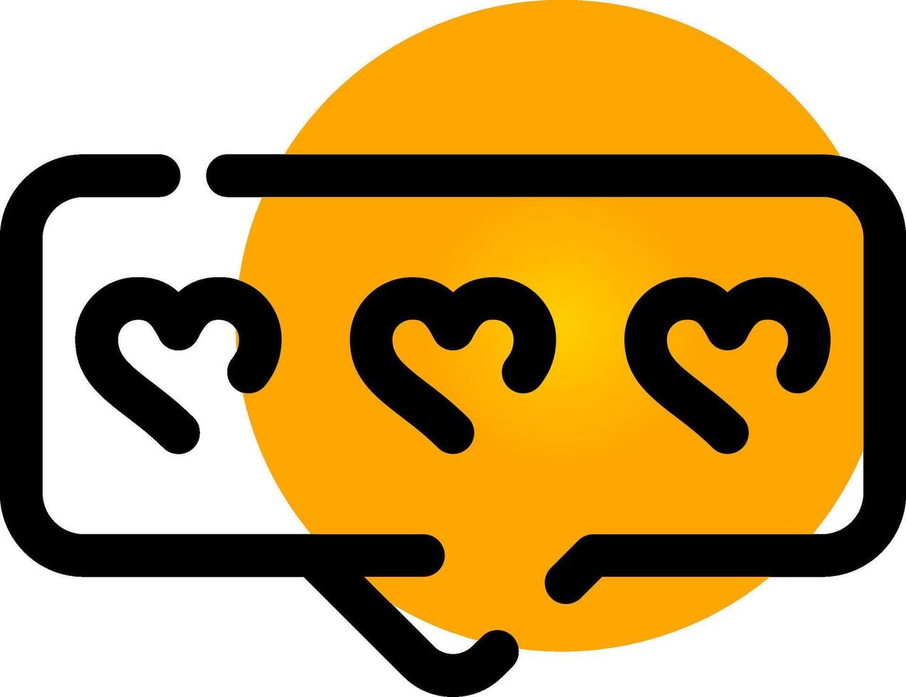 Comment Heart Creative Icon Design vector