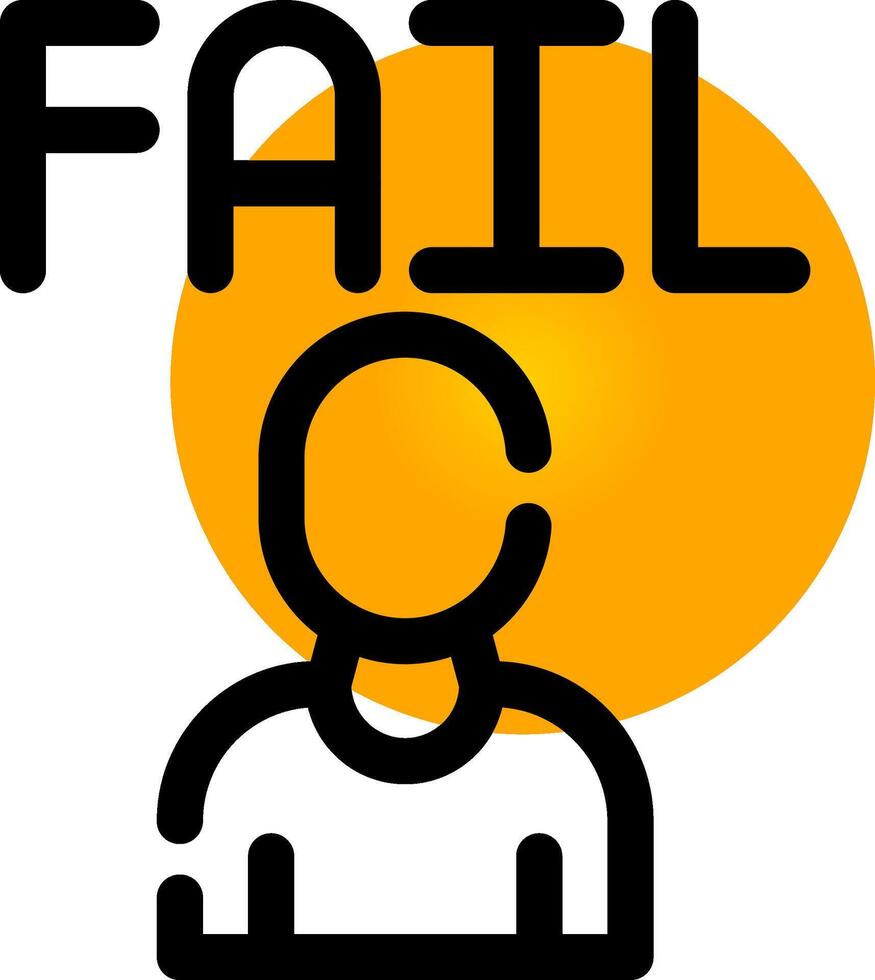 Fail Creative Icon Design vector