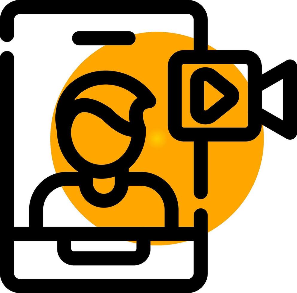 Video Chat Creative Icon Design vector