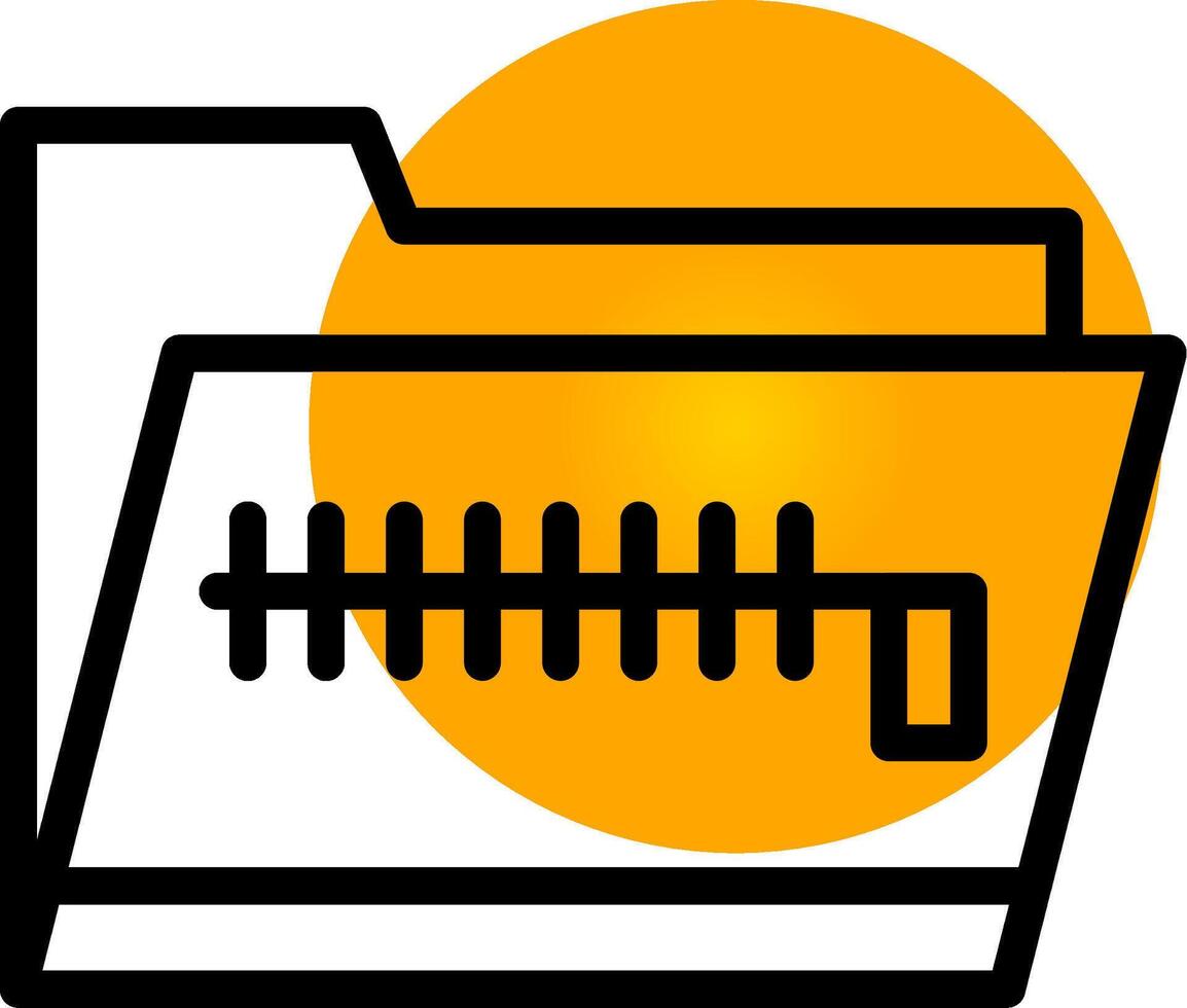 Zip Folder Creative Icon Design vector
