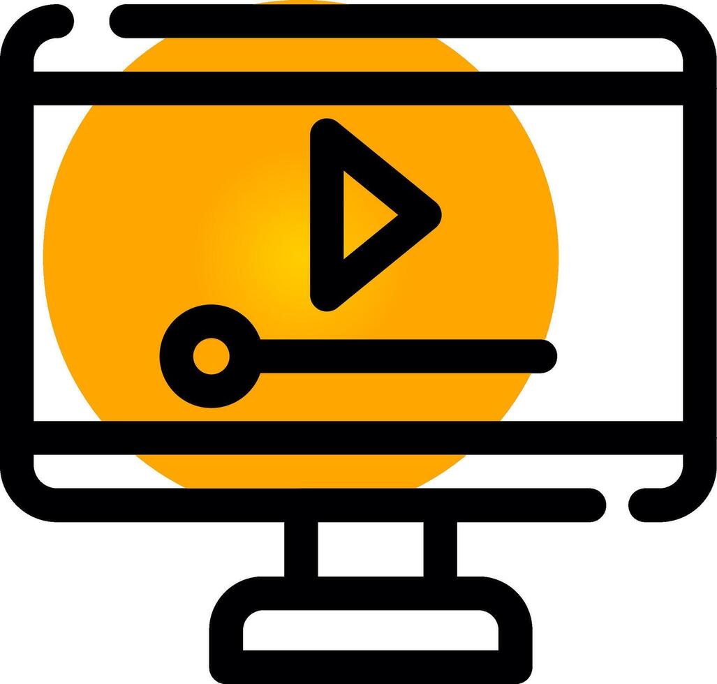 Video Player Creative Icon Design vector