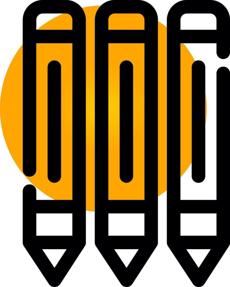 Pencils Creative Icon Design vector