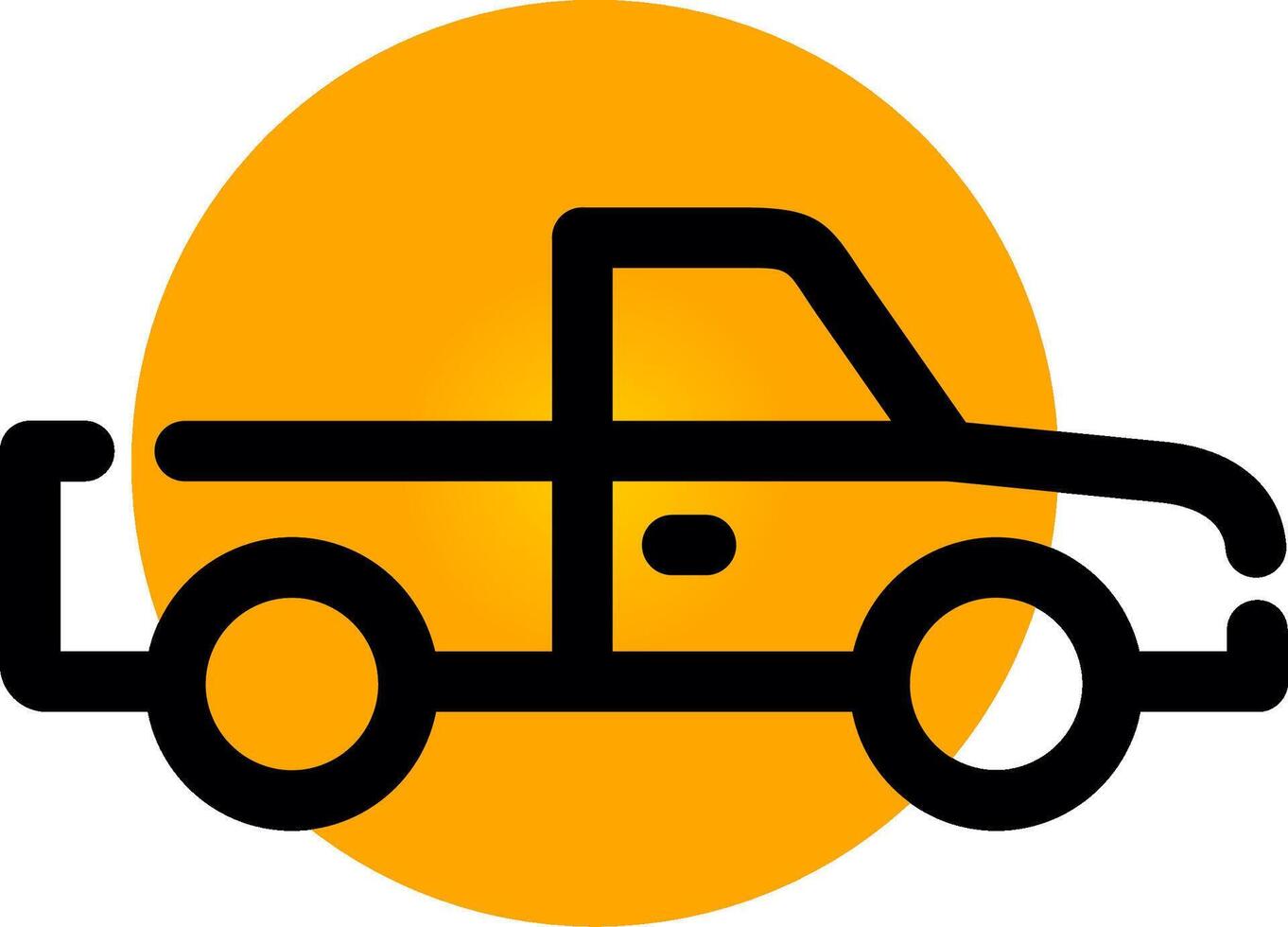 Pickup Truck Creative Icon Design vector