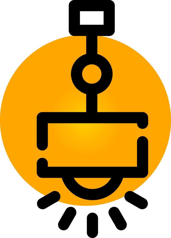 Hanging Lamp Creative Icon Design vector