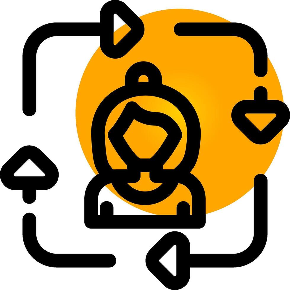 Job Rotation Creative Icon Design vector