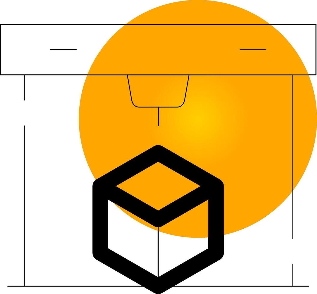 3D Printing Creative Icon Design vector