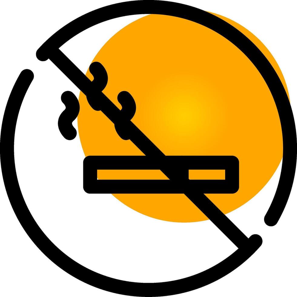 No Smoking Area Creative Icon Design vector