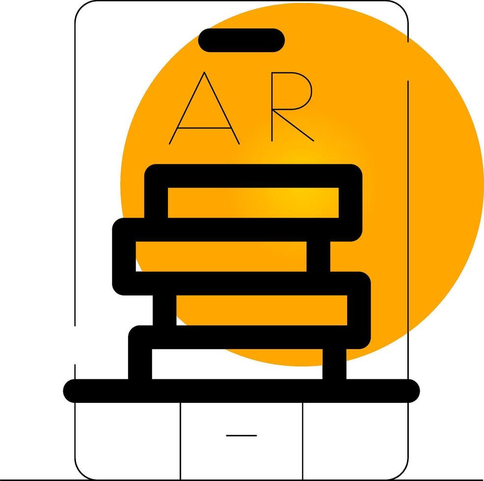 Ar Tumbling Blocks Creative Icon Design vector