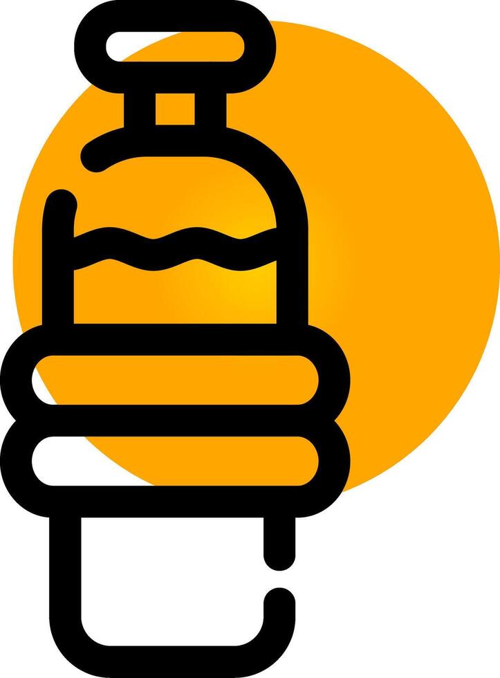 Water Bottle Creative Icon Design vector