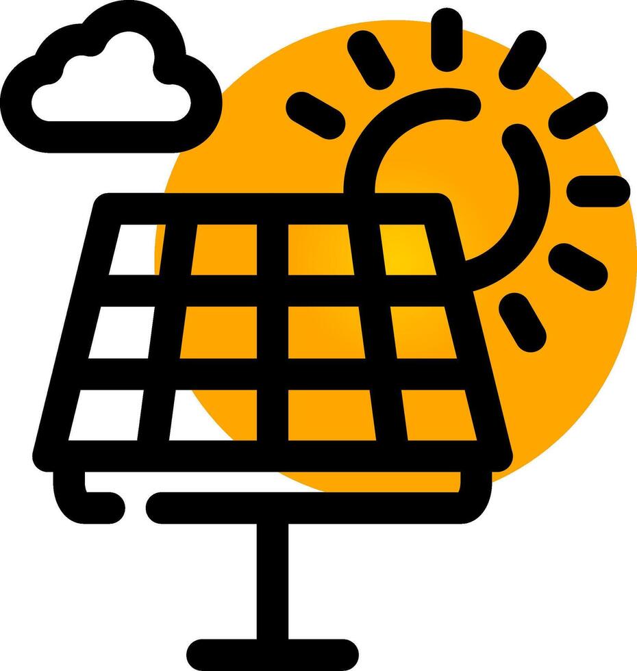 Solar Panel Creative Icon Design vector