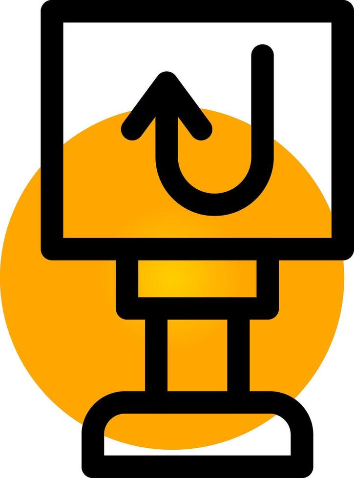 U Turn Creative Icon Design vector