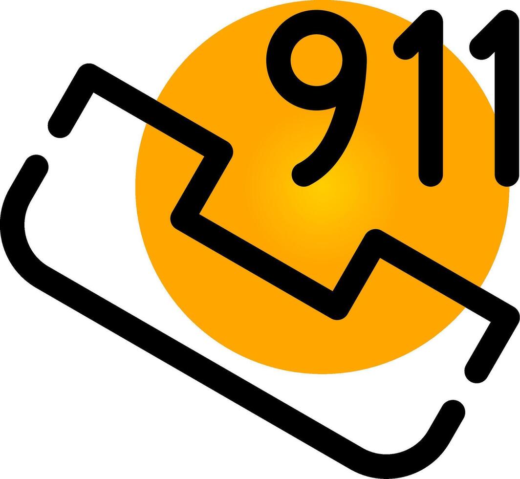 Call 911 Creative Icon Design vector