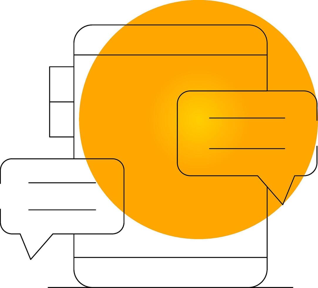 Online Chatting Creative Icon Design vector