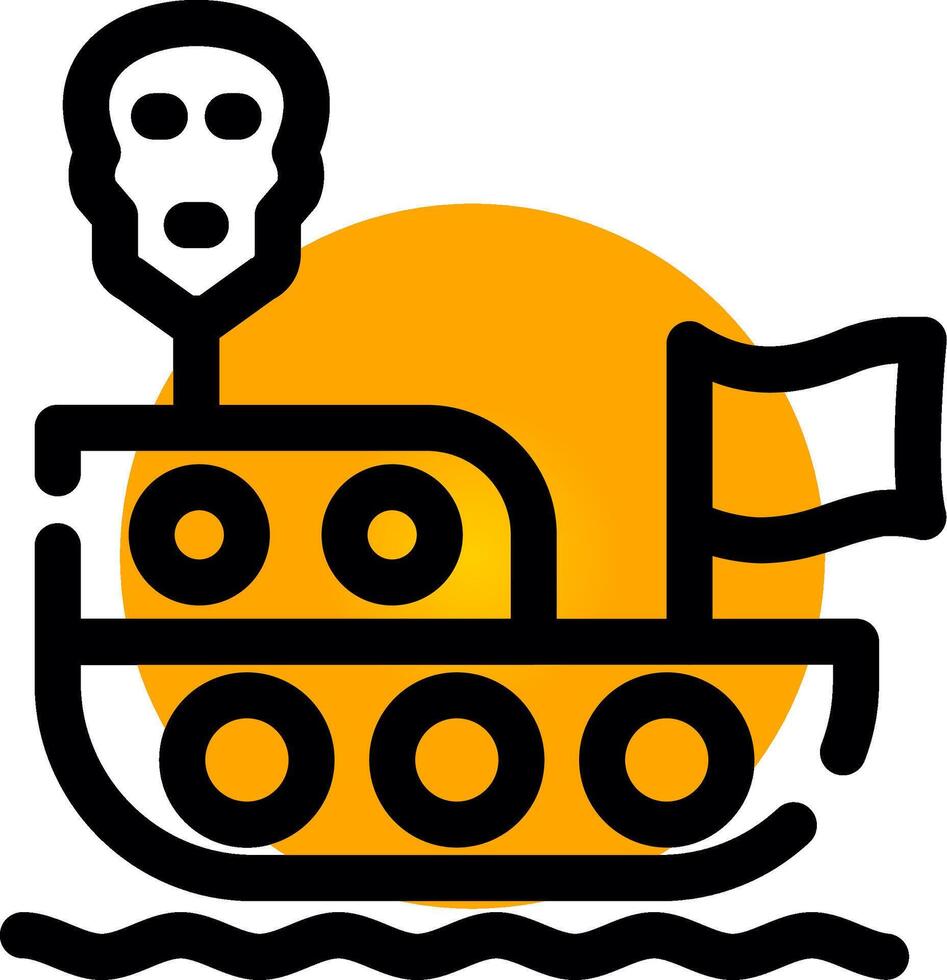 diseño de icono creativo de barco pirata vector