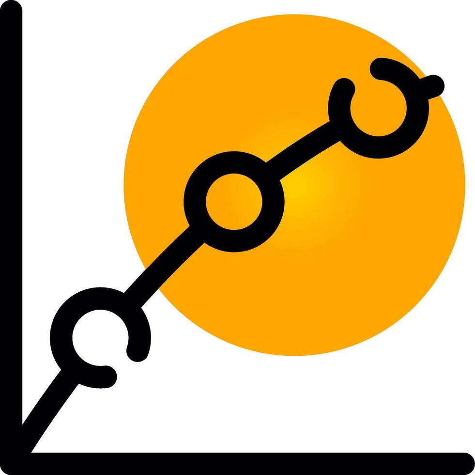 Marked Scatter With Straight Lines Creative Icon Design vector
