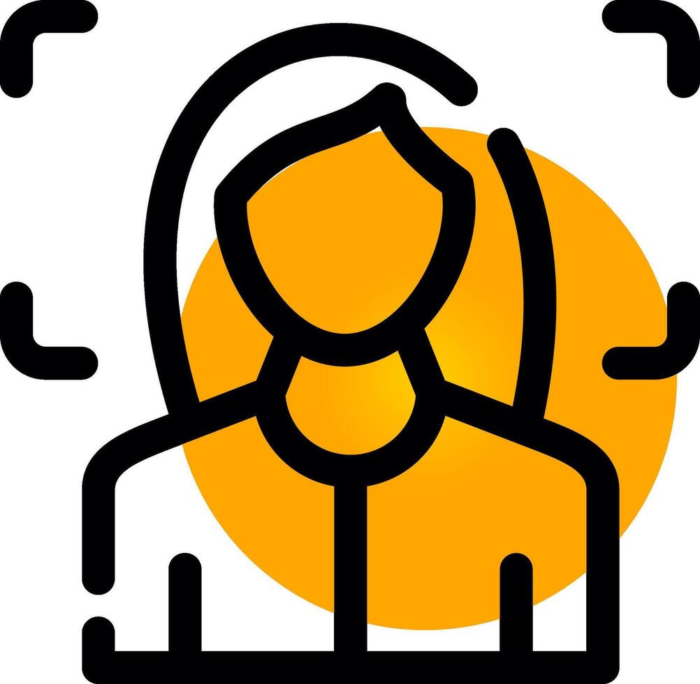 Facial Recognition Creative Icon Design vector
