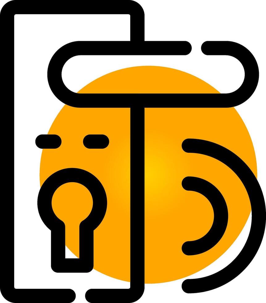 Door Lock Creative Icon Design vector