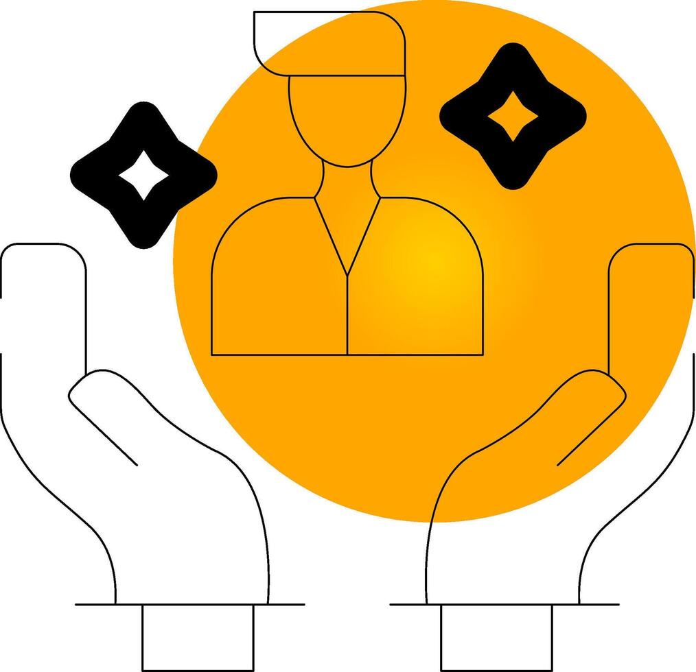Personalized Care Creative Icon Design vector