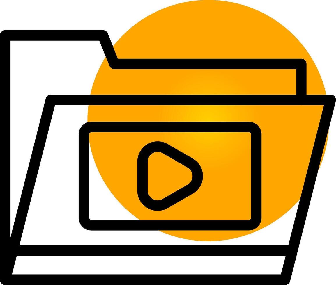 Video Folder Creative Icon Design vector