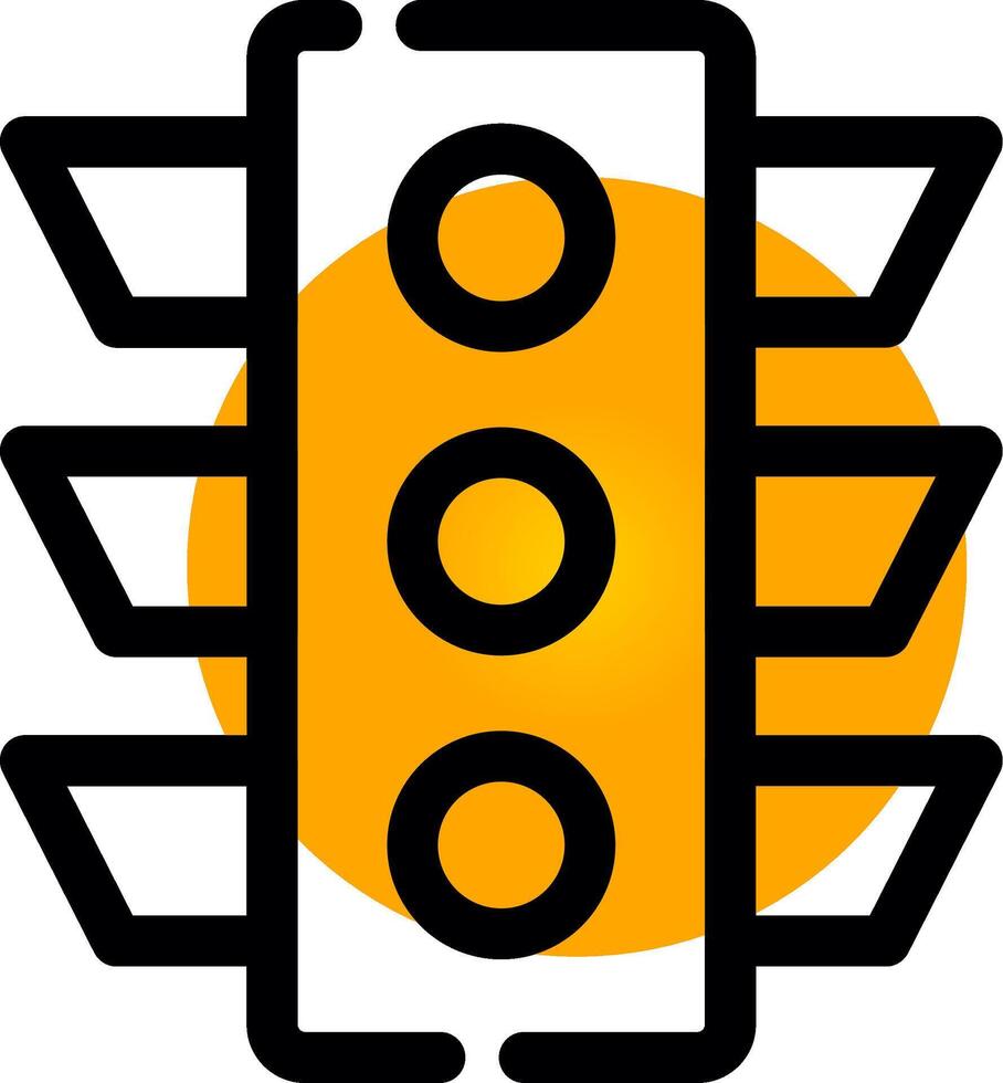 Traffic Light Creative Icon Design vector