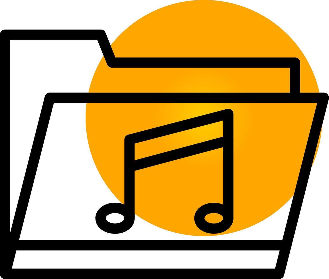 Music Folder Creative Icon Design vector