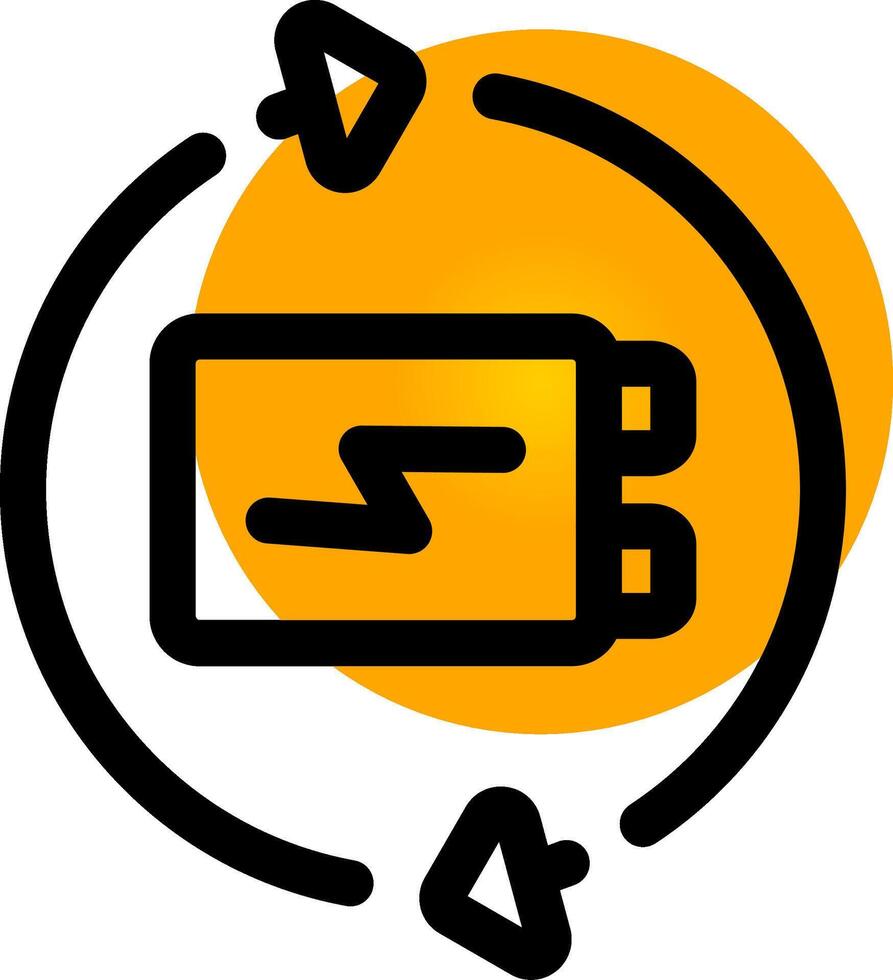 Battery Recycling Creative Icon Design vector