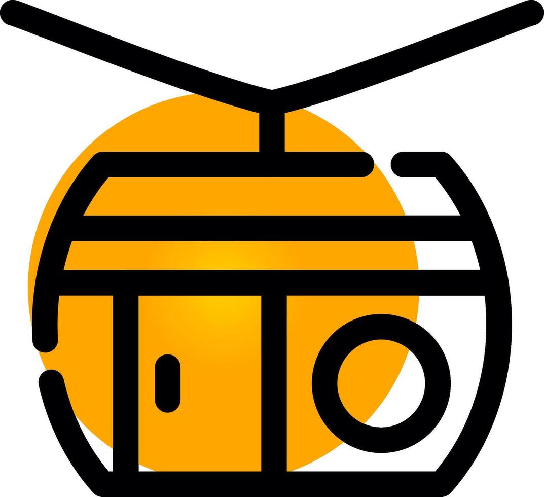 Cable Car Creative Icon Design vector