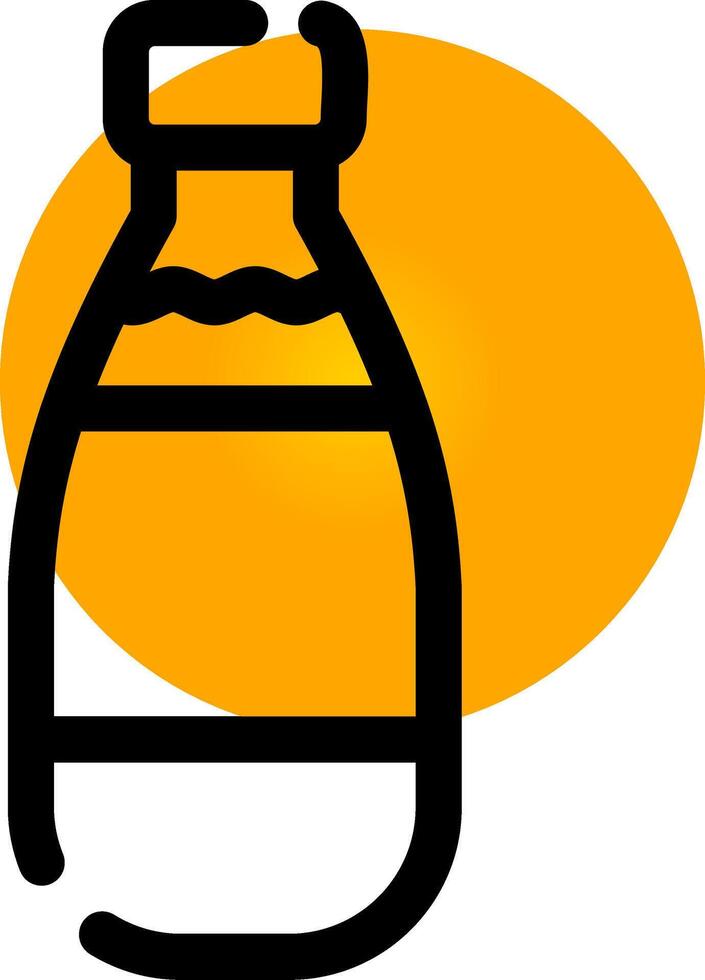 Milk Bottle Creative Icon Design vector