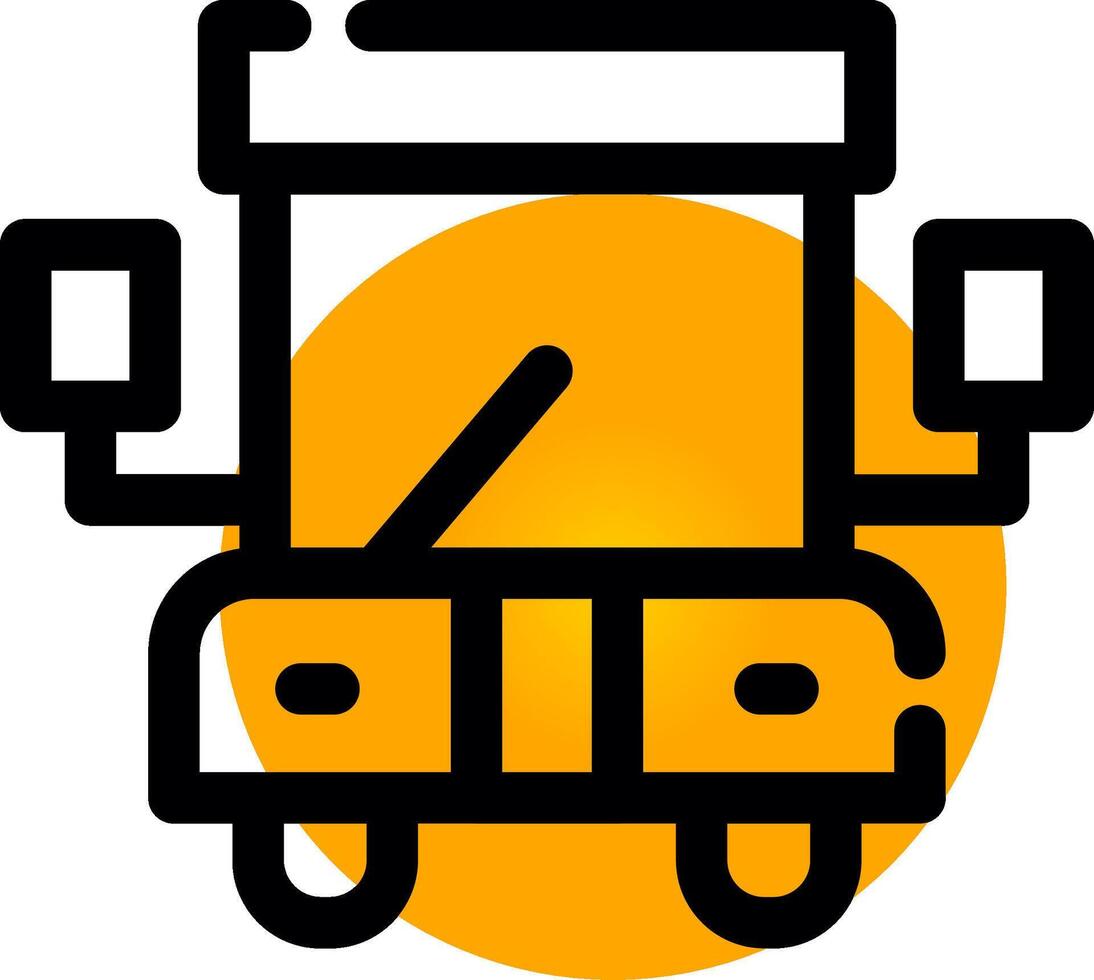 School Bus Creative Icon Design vector