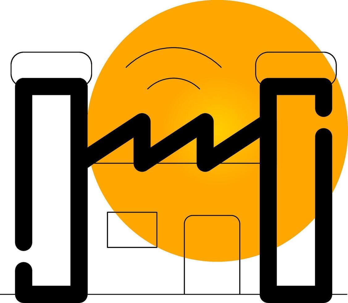 Smart Factory Creative Icon Design vector
