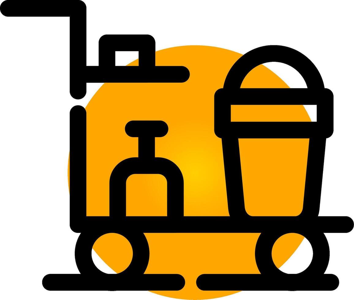 Cleaning Cart Creative Icon Design vector