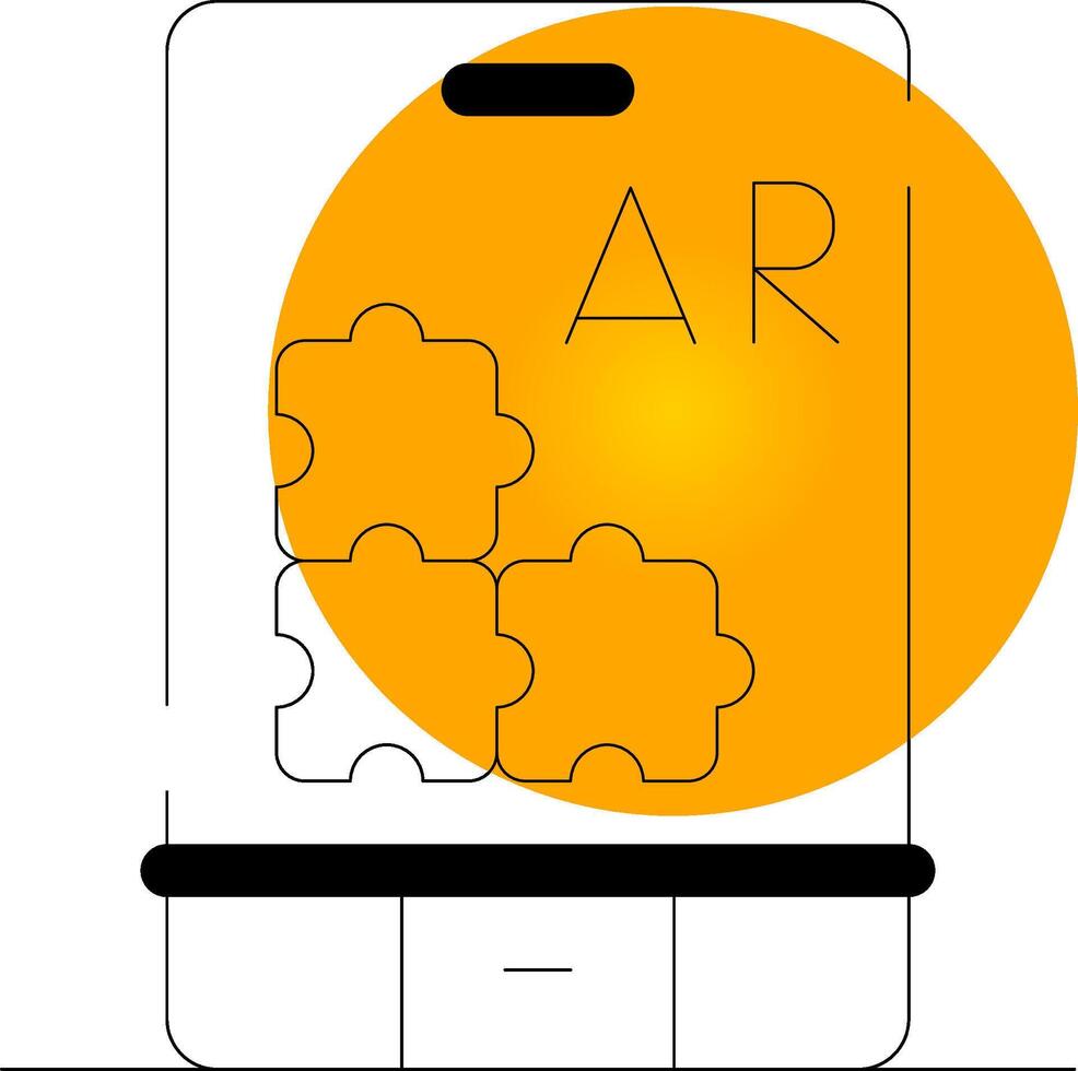 Ar Puzzle Creative Icon Design vector